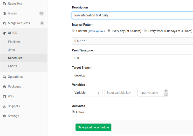 gitlab scheduled